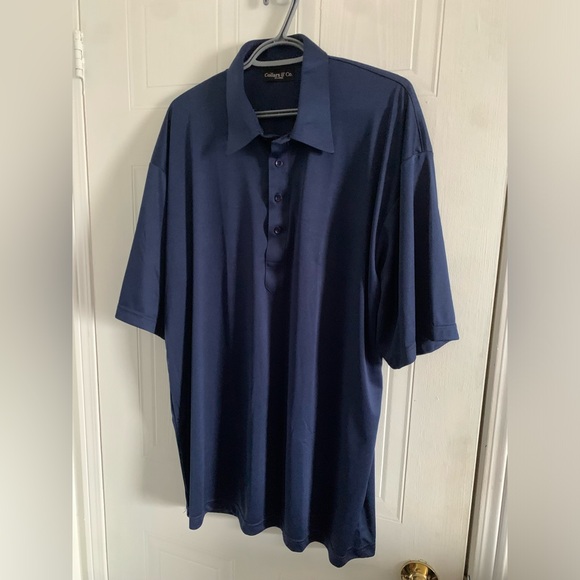 Collars & Co. Dress Collar Polo Blue Size 2XL - Picture 2 of 5